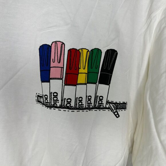Adidas Men's 2XL T Shirt Adicolor White Series Y2K 2005 Graphic Short Sleeve - Picture 3 of 8